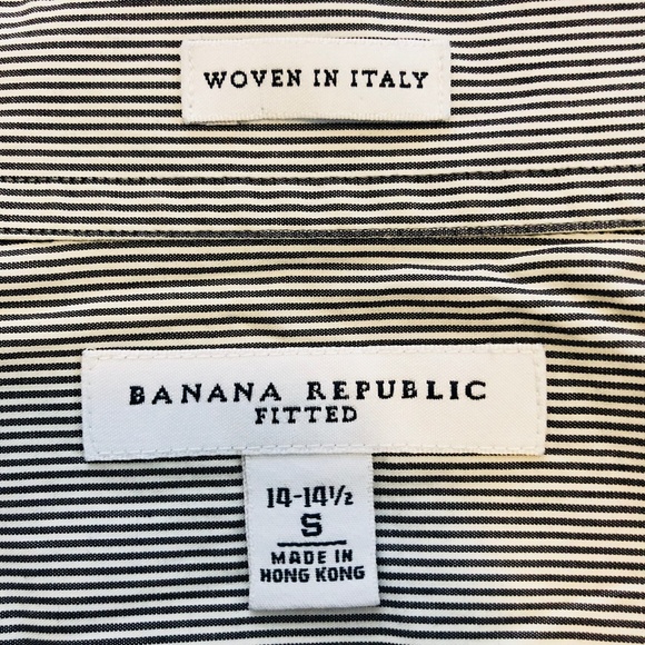 Banana Republic Italian Fitted Dress Shirt S 14.5 - Picture 5 of 7